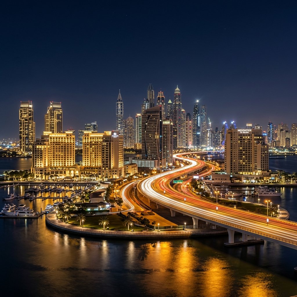 UAE Skyline at Night